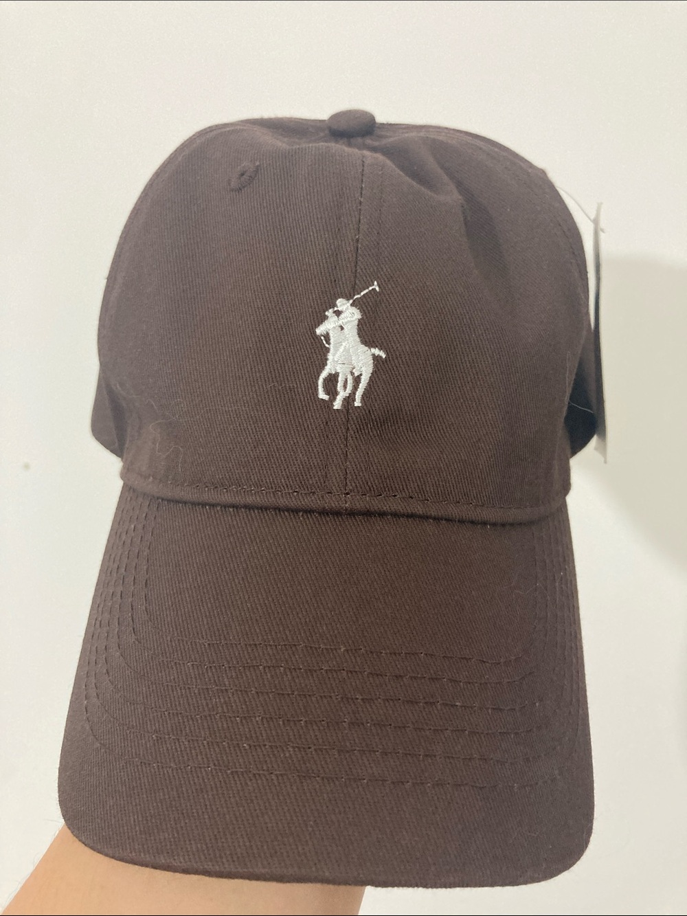 Polo by Ralph Lauren Brown Cotton Cap with White Polo Player